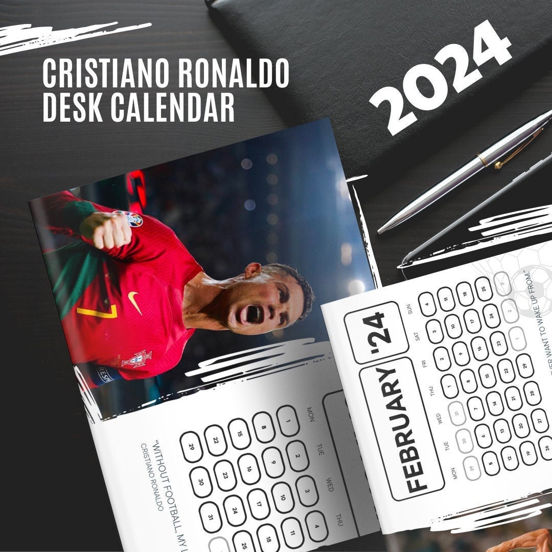 Cristiano Ronaldo Desk Calendar 2024 Etsy