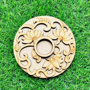 4-delige premarked kandelaar mdf muurkunst, muurdecoratie, bloemen mdf voor lippan kunst, uniek wanddecor