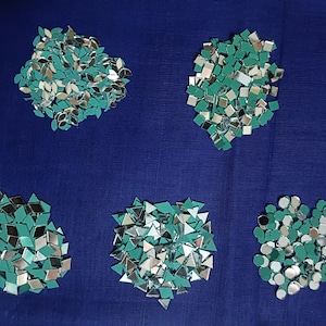 500 Stück lippan art Spiegel, Mosaikfliesen in 5 verschiedenen Formen | Sammelbestellung verfügbar | lippan Kunstbedarf