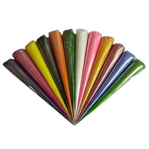 10 peças de cones de cerâmica multicoloridos para artes e ofícios, arte Lippan, arte Mandana, cerâmica, forro, fins decorativos DIY, cone de decoração de arte Lippan