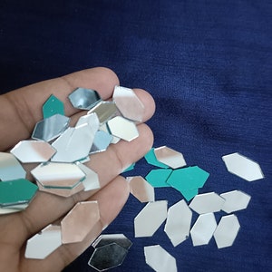 1000 pcs hexagone  shape small mirrors | embroidery mirrors | lippan art mirrors