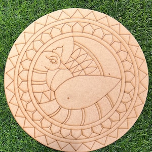 Premarked Peacock MDF-muurkunst, muurdecoratie, bloemenmdf voor lippankunst, uniek wanddecor