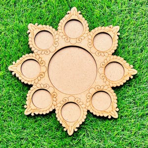 2 stuks voorgemarkeerde kandelaar mdf muurkunst, muurdecoratie, bloemen mdf voor lippan kunst, uniek wanddecor