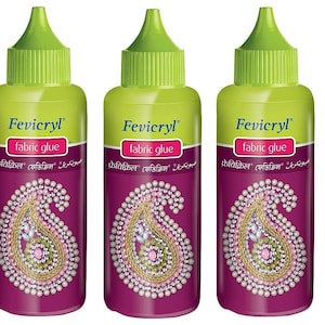 set di 5 pezzi di colla per tessuti fevicryl, colla per arte e artigianato, abiti, decorazioni per la casa, feste, matrimoni, pizzi, lippan art, design di tessuti