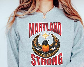 Maryland Rebel Bird Alliance Oriole Sweatshirt, MD Strong State Pride No Kings Subtle Fuck Trump Hoodie Radical Left Scum Protest Emblem