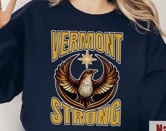 Vermont Rebel Bird Alliance Hermit Thrush Sweatshirt, VT Strong State Pride No Kings Subtle Fuck Trump Hoodie, Radical Left Protest Emblem