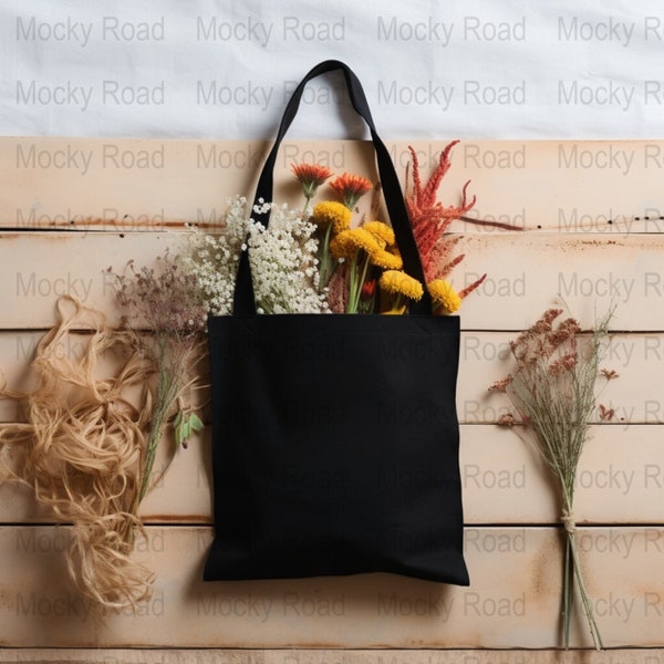 Black Tote Bag Mockup, 15x16 Canvas Tote mock, Black tote bag mock, Tote bag mock, Model mock, Canvas tote bag mockup, Print on demand mock