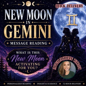 New Moon in Gemini Tarot Reading | Personalized New Moon Manifestation Reading | Gemini New Moon Guidance | Spiritual Insight