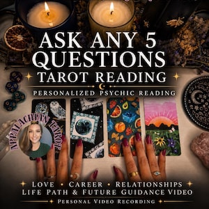 Ask ANY 5 Questions Tarot Reading | Personalized Psychic Reading | Love, Career, Relationships, Life Path & Future Guidance Video