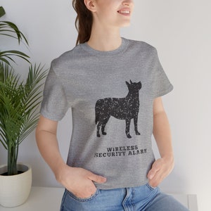 Cattle Dog Distressed Logo graphic tee T-shirt-Jersey Short Sleeve-Gender Neutral,dog lover gift, blue heeler, red heeler Athletic Heather