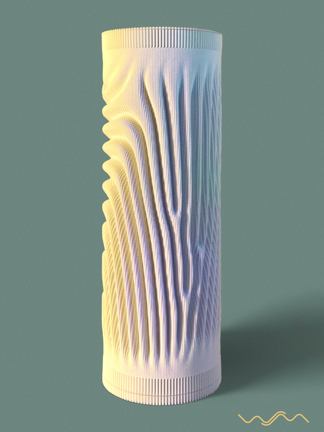 Fingerprint Desk Lamp 3D Printed White Light Illumination Etsy