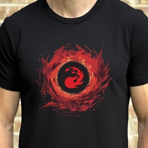 Magic The Gathering Shirt | Custom Gift for Player, Friend, Fan | Red Mana Symbol | Unisex Super Soft Tshirt