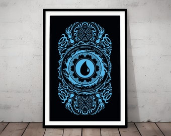Magic the Gathering Wall Art | MTG Black Mana Symbol Canvas Print