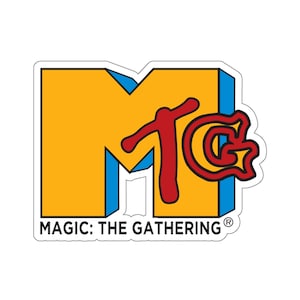 Magic The Gathering Sticker | Custom MTV x MTG Logo Design | Stickers for Deck Box or Playmat | Great Gift Idea or Decor for Fan or Player