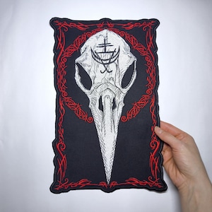 Parche trasero grande de Doctor de la Peste / Parche bordado para planchar y coser en chaleco de motociclista