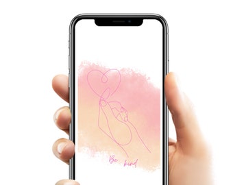 Wees aardig ~ Line Art Phone Wallpaper