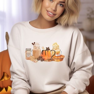 Cute Halloween Sweatshirt, Pumpkin Spice Sweatshirt, Fall Sweatshirt, Shirt for Fall Lovers, Fall Gift, Thanksgiving Sweatshirt