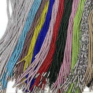 Rhinestone Multicolor Hoodie Cord | Sparkly Bling String Replacement | Crystal Drawstring for DIY Hoodies & Fashion Upgrades | Replace Cord