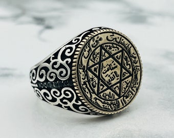 Sterling Silver Seal of Solomon Ring: Star of David Signet
