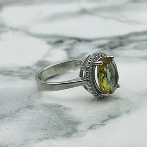 Anelli da donna in argento sterling 925K con pietra ovale in alessandrite, anello di fidanzamento, fede nuziale, anello con pietra alessandrite, regalo di gioielli per donna
