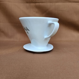 Vintage Melitta 102 coffee filter filter quick filter made of porcelain 3-hole white