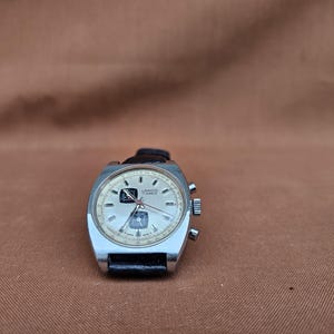 Cadran Et Aiguilles Complet Pour Chronographe VALJOUX 23 Vintage - Diamètre 30,55 Mm, Argenté, Neuf Sans étiquette