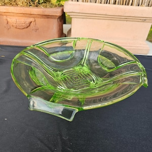 ART DECO Walther Patera uranium glass bowl