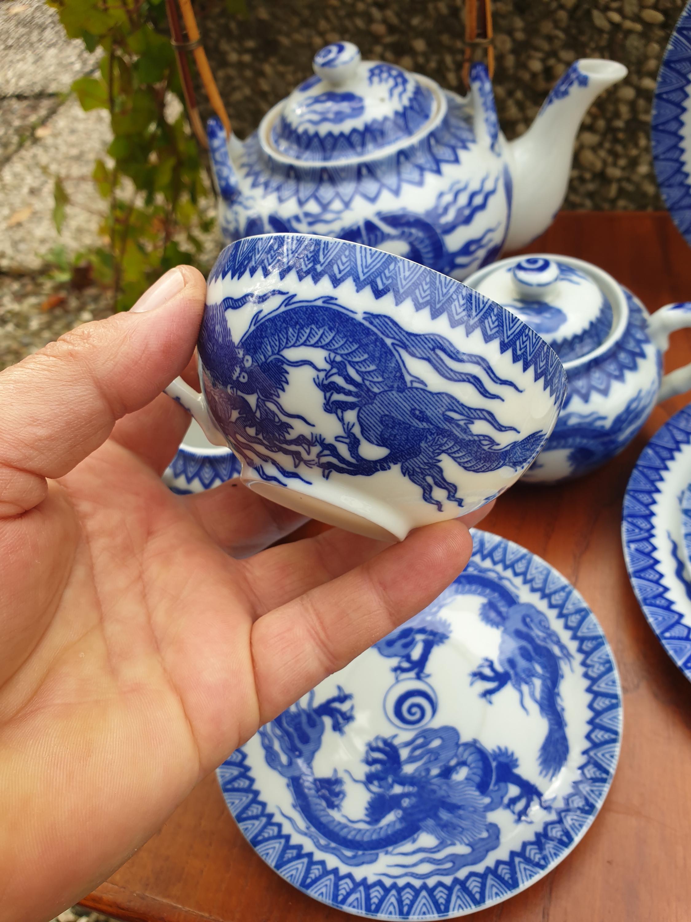 Bone china blue Sorrentino tea and coffee porcelain bowl