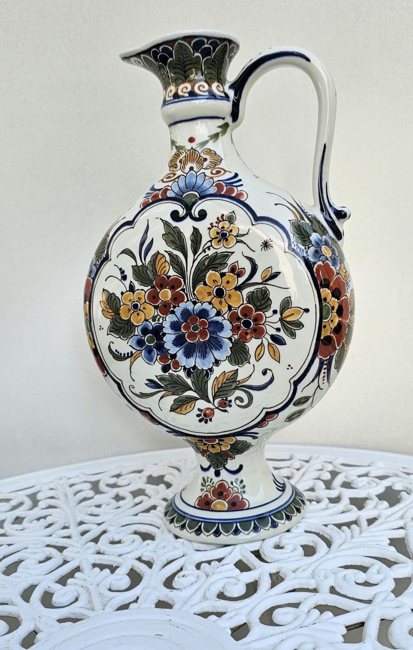 Delft Polychrome Pitcher - Etsy