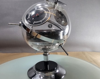 "Sputnik" table barometer weather station by Huger Germany, 1960s