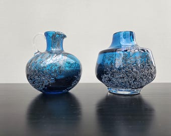 Schott Zwiesel glazen vazen x2 Florida Design Heinrich Löffelhardt 60s Bubbles Pop Art