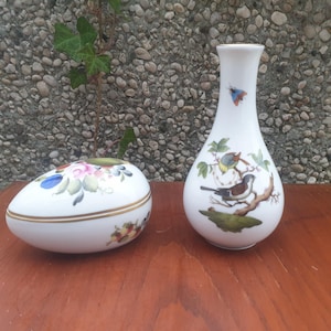 Herend Egg Candy with Herend Victoria Vase 15 cm tall