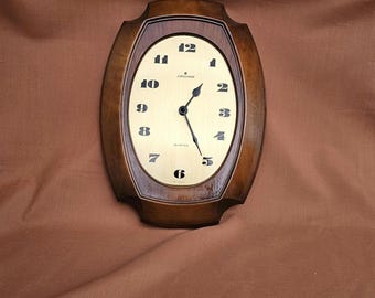 Junghans wall clock, mantel clock quartz movement wooden frame