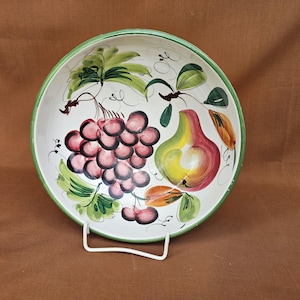 Vintage Italian ceramic fruit bowl majolica