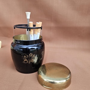 Brass cigarette dispenser from the 1960s, Erhard Design Germany