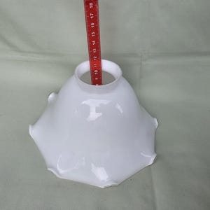 Abat-jour vintage, verre dépoli blanc