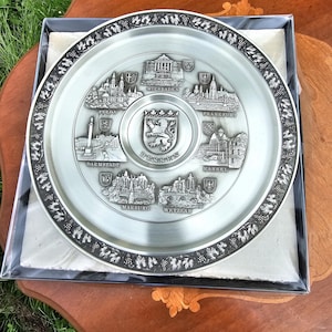 Pewter plate wall plate Hesse* Ø 26 cm