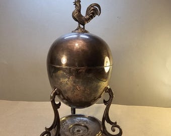 Silver-plated egg warmer, 1900s