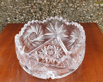 Crystal glass bowl, dish, salad bowl, lead crystal Nachtmann