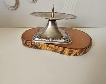 Single-flame candlestick, 800 silver