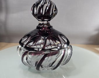 Bohemian crystal bonbonnière by Johannes Oertel & Co. Haida, 1920s