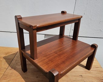 Danish modern teak stool side table