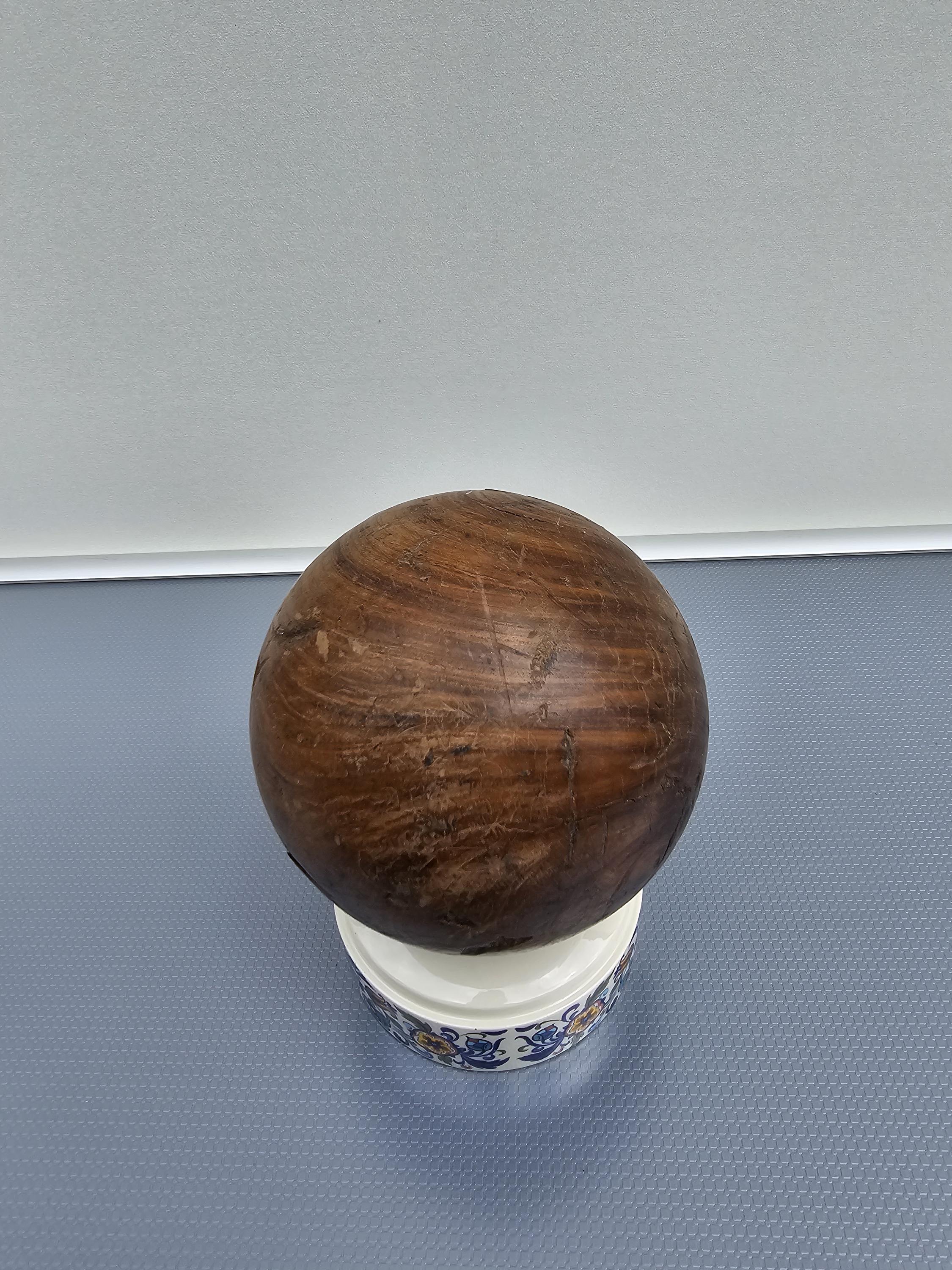 Antique Wooden Bowling Ball - Etsy