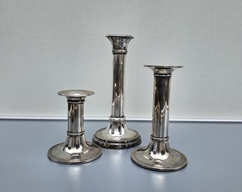 Silver-plated Luise candle holders by Lambert, 1967, set of 3