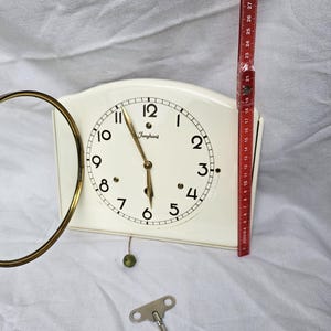 Vintage Junghans kitchen clock wall clock for winding up tested!!