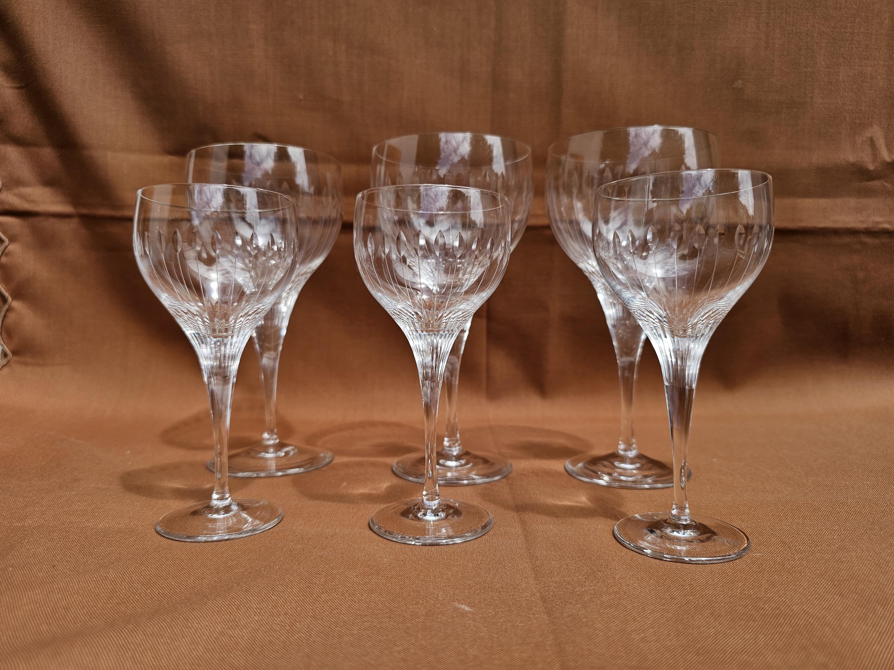 Rosenthal Crystal, Lotus Cut, Leaf & Line Cut, Wine Glass 3+3, Set of 6 -  Etsy