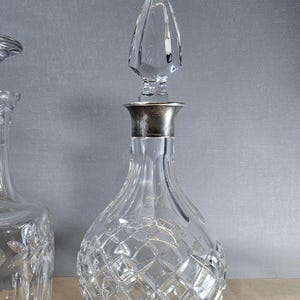 Karaffe Kristallglas, Sterling Silber