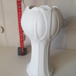 Hutschenreuther Porcelain Vase Hans Achtziger Design OP ART Bisque Porcelain