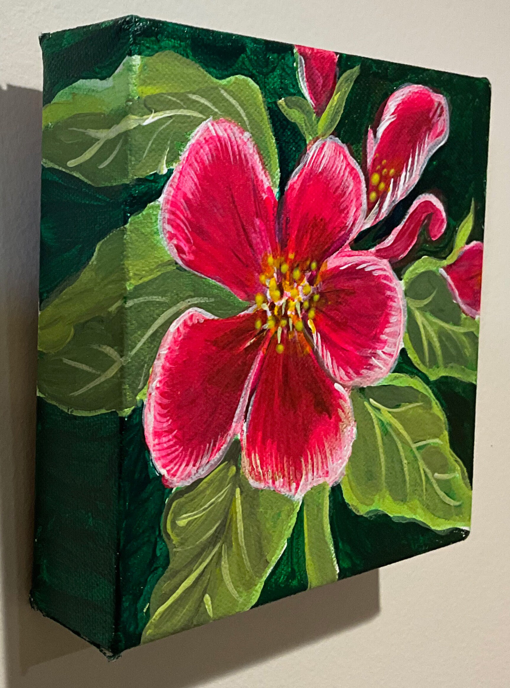 アネモネの花の絵画：スクエア厚額縁アート - Etsy 日本