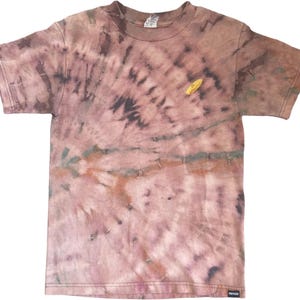 SMALL bleach tie dye men&#39;s women&#39;s unisex t shirt | embroidered clothing | surf | surfboard